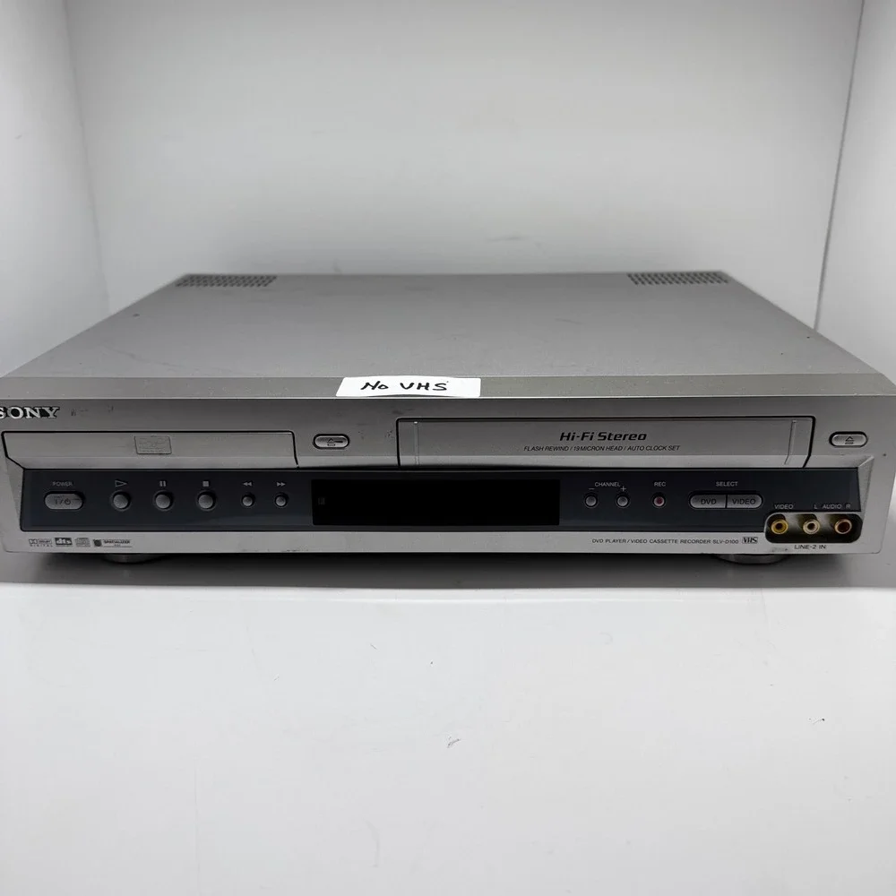Sony SLV-D100 DVD VCR Combo Player Hi-Fi Stereo Silver Video Cassette Recorder